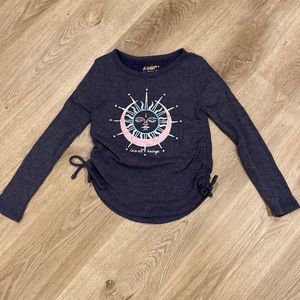 Collection X By Justice Waffle-knit Long Sleeved Shirt, Girls Size 8